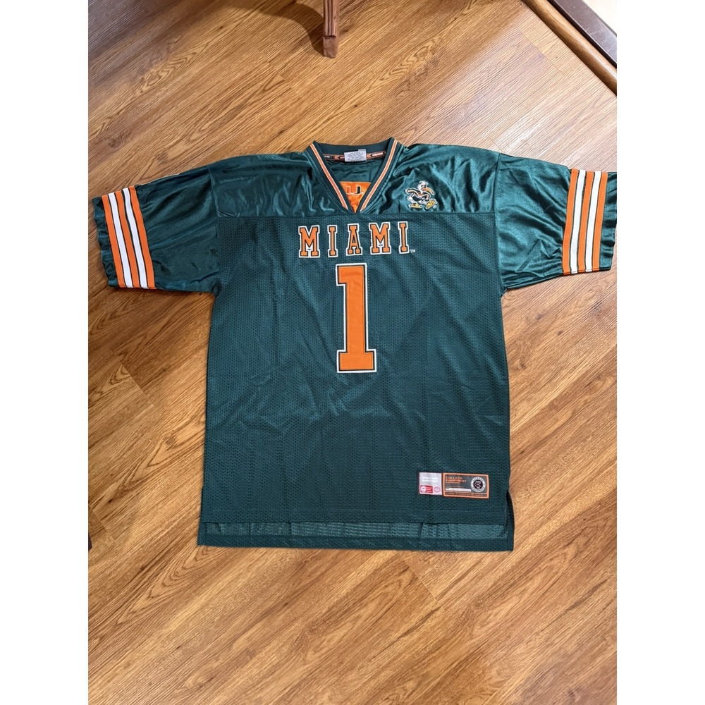 Miami Hurricanes #1 Colossuem Size XL Football jersey